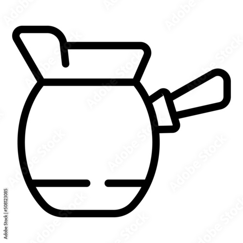 Delight coffee pot icon outline vector. Machine espresso. Arab bean