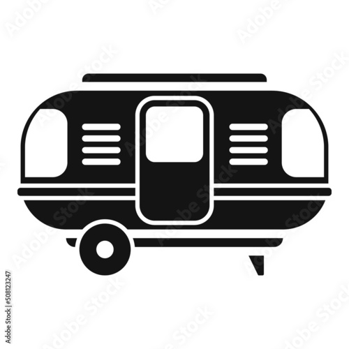 Van camper icon simple vector. Auto trailer