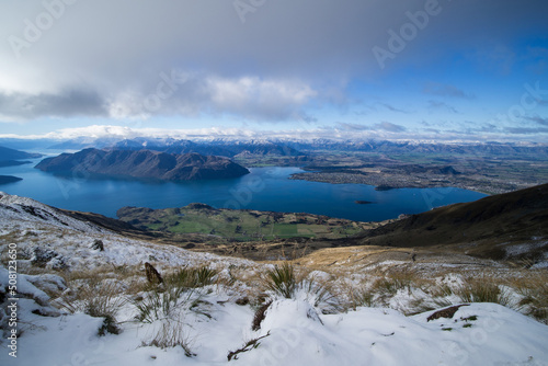 top of snow mountain view