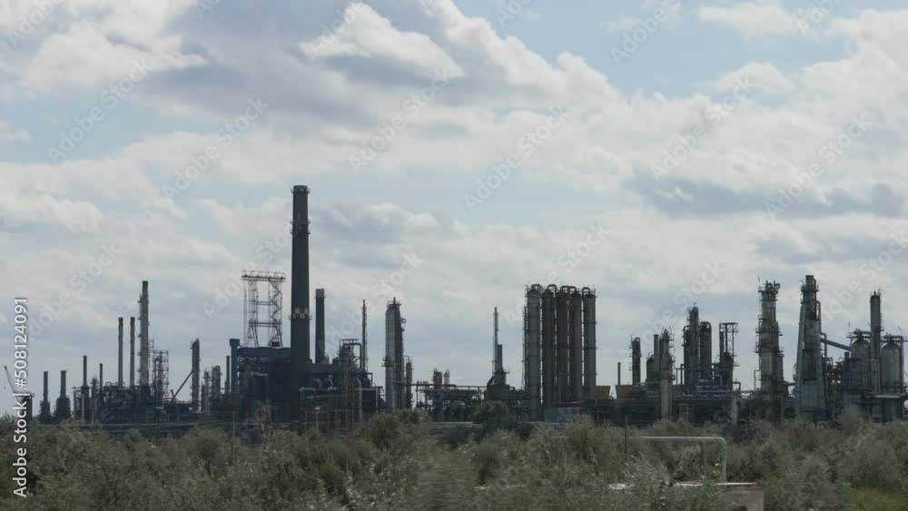 Old industrial refinery impacted by economical crisis Old industrial refinery impacted by economical crisis