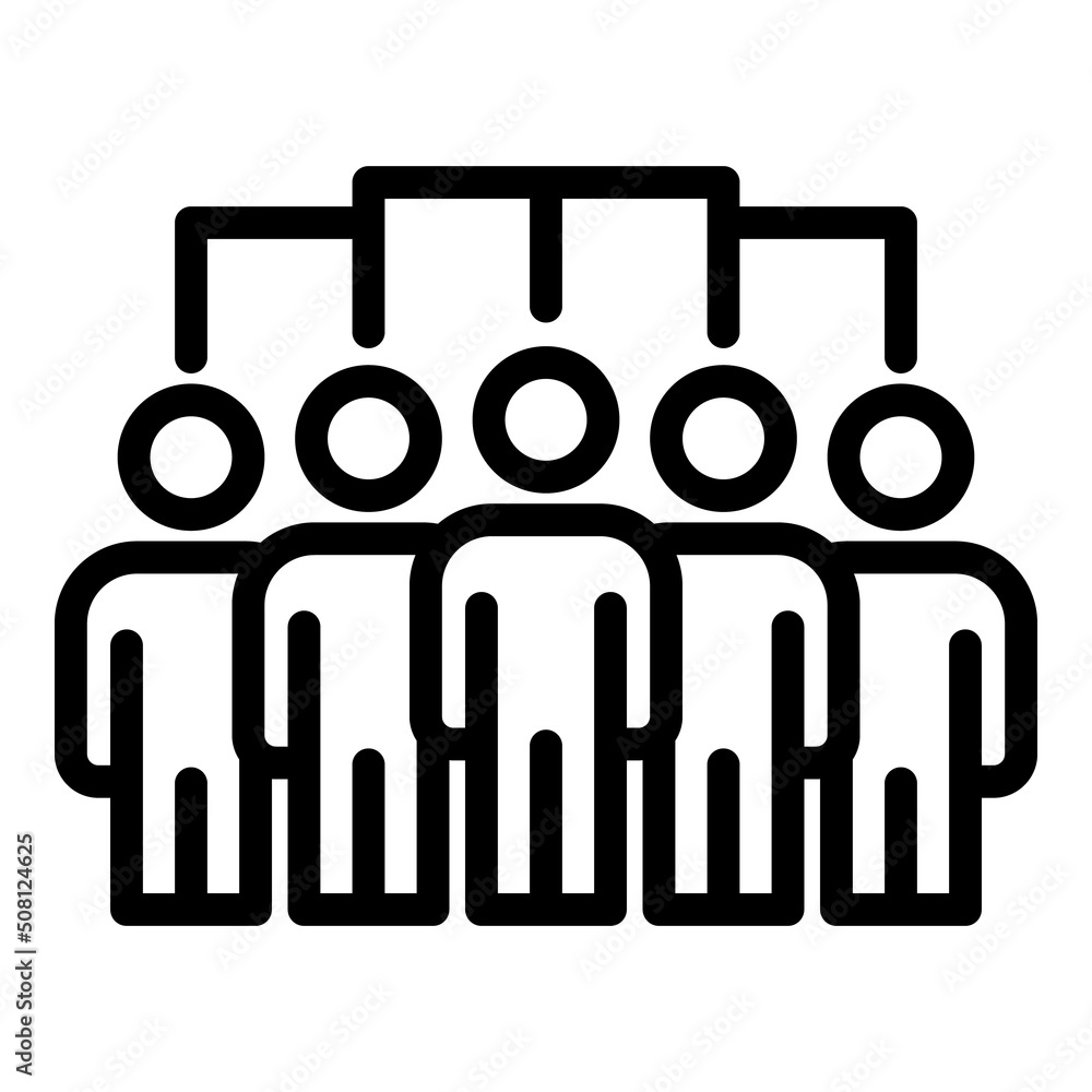 Teamgroup icon outline vector. Team education. Online people