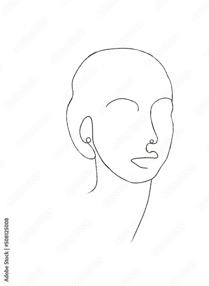 Woman continuous line drawing illustration Woman continuous line drawing illustration