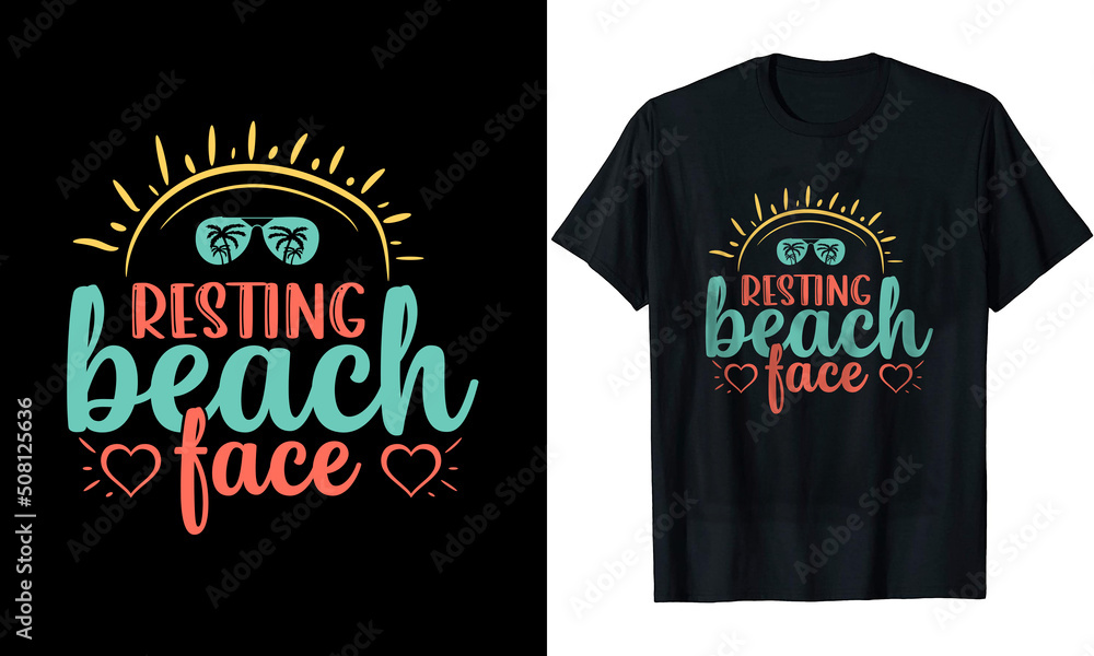 Resting Beach Face t shirt design