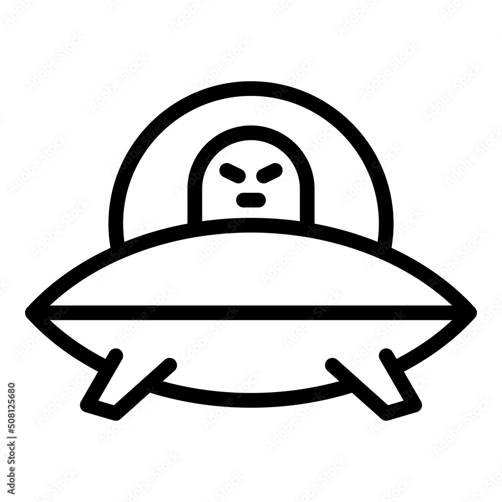 Alien ship icon outline vector. Space alien. Monster astronaut Alien ship icon outline vector. Space alien. Monster astronaut