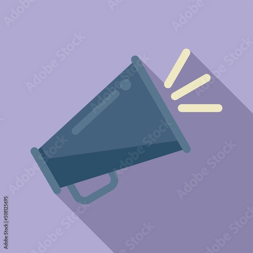 Loud news icon flat vector. Camera press