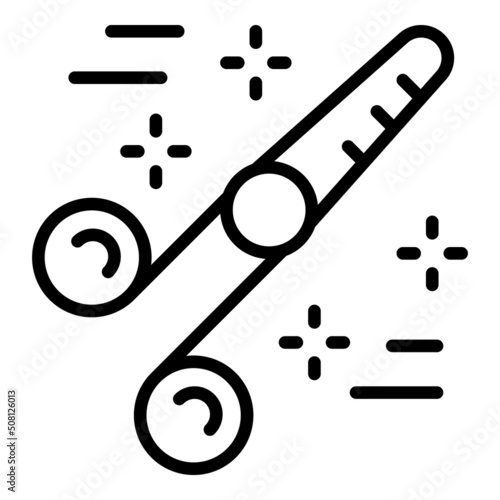Scissors icon outline vector. Salon hair. Haircut barber