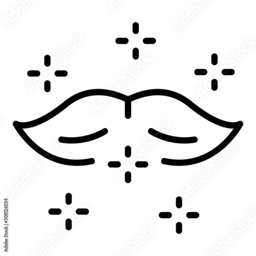 Barber mustache icon outline vector. Salon hair. Beauty cut