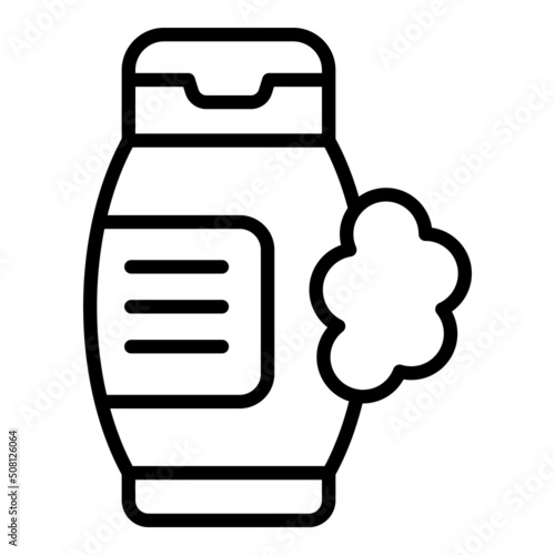Conditioner bottle icon outline vector. Salon hair. Barber comb
