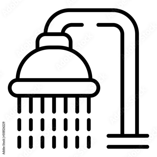 Hair shower icon outline vector. Barber salon. Care chair