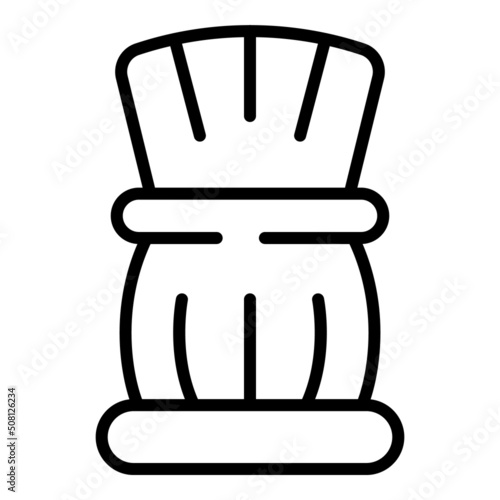 Barber brush icon outline vector. Salon care. Man equipment