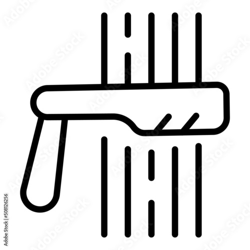 Cut hair icon outline vector. Salon haircut. Fashion designer
