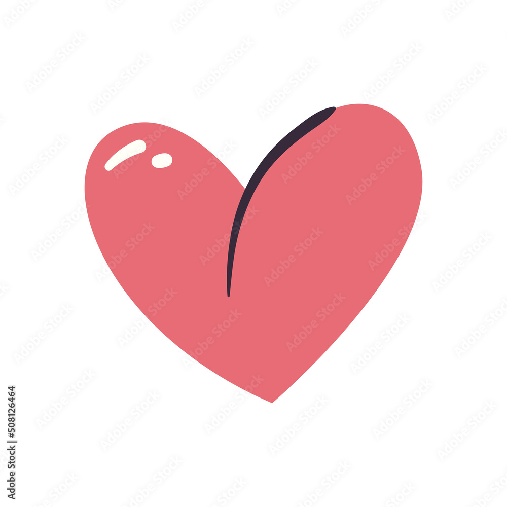 flat pretty heart design flat pretty heart design