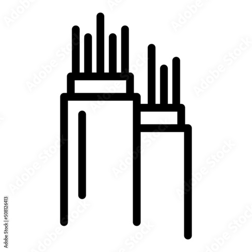 Network fiber optic icon outline vector. Speed data. Cable internet