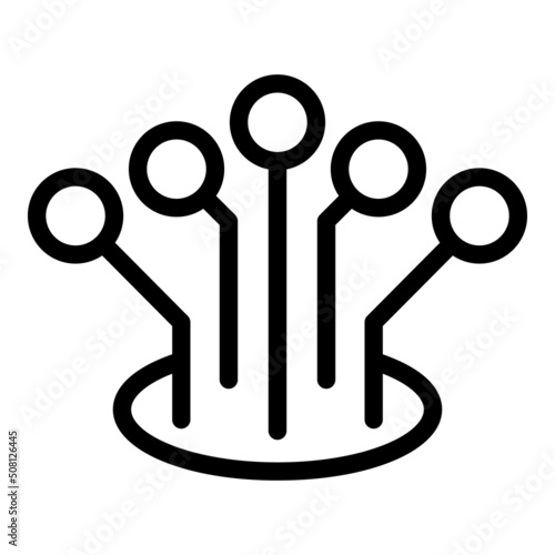 Wire optic fiber icon outline vector. Cable internet. Light broadband