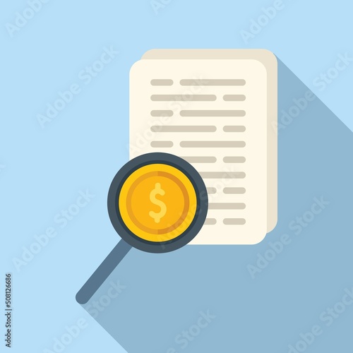 Search monetization icon flat vector. Mobile strategy