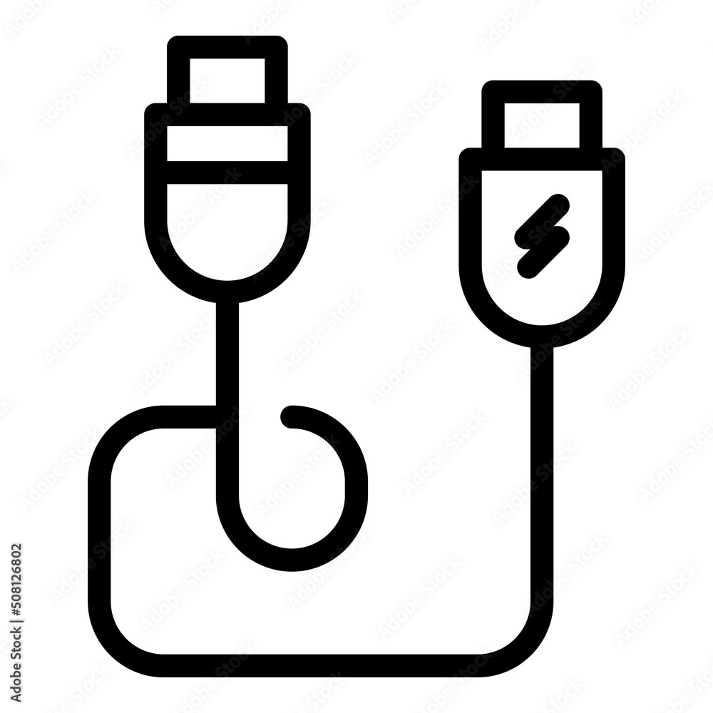 Cable network icon outline vector. Optic fiber. Fibre wire Cable network icon outline vector. Optic fiber. Fibre wire