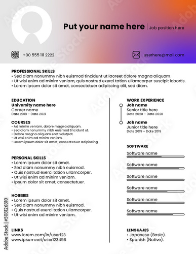 Modern curriculum design for job applications