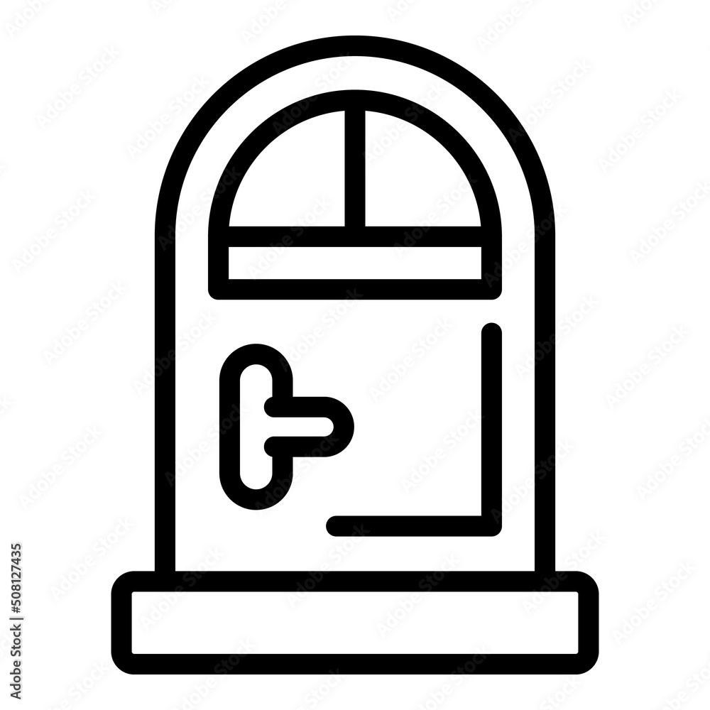 Remodeling home door icon outline vector. Wall remodel. House service Remodeling home door icon outline vector. Wall remodel. House service