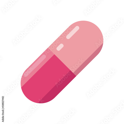 flat pink pill design