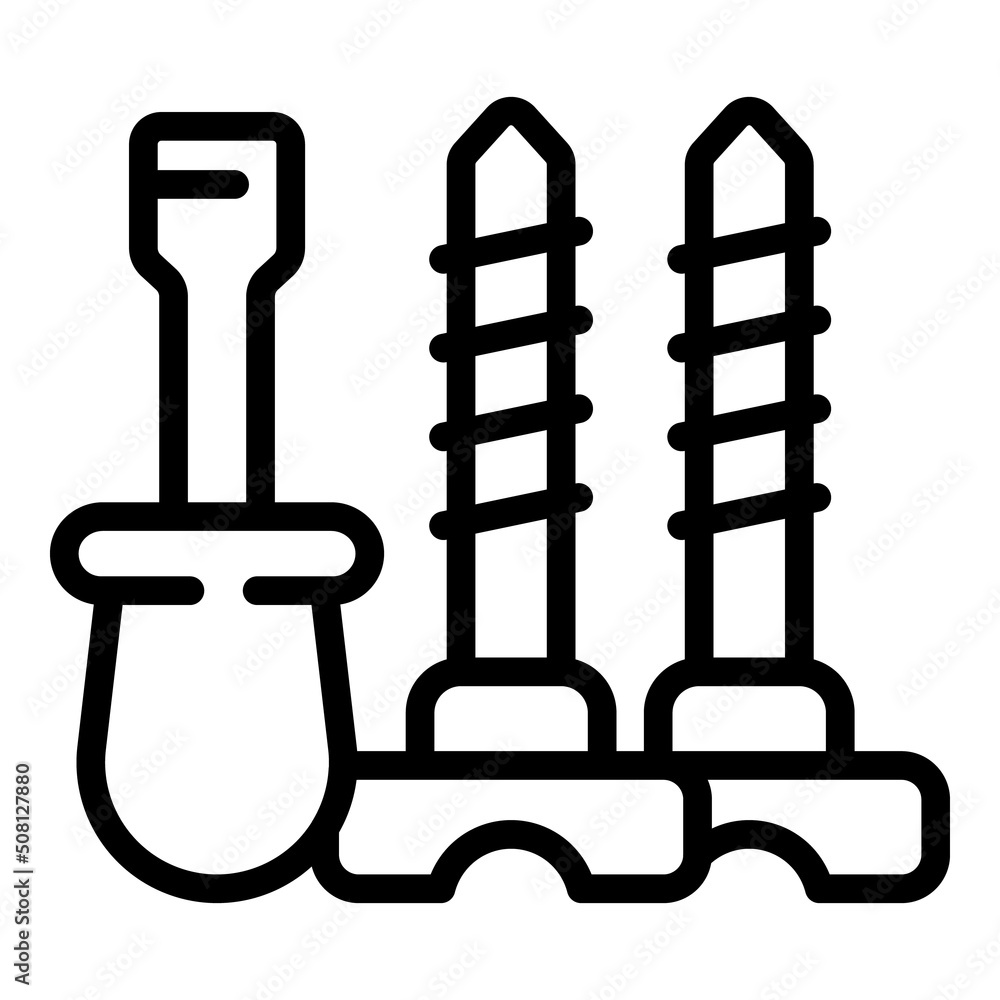 Repair screwdriver icon outline vector. Home wall. Remodel building Repair screwdriver icon outline vector. Home wall. Remodel building