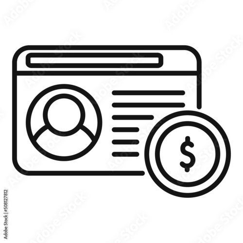 Monetization icon outline vector. Strategy monetize