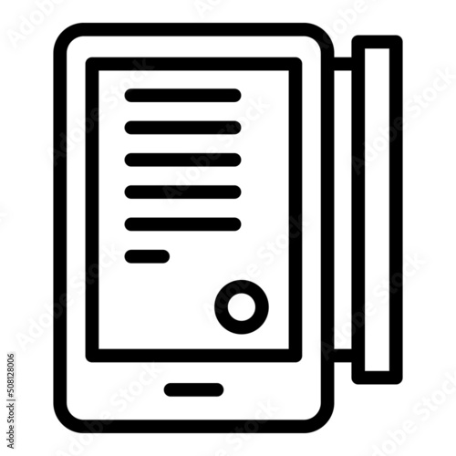 Tablet touchscreen icon outline vector. Cash register. Machine pos