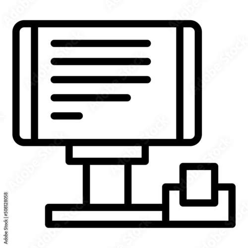 Sale money cash icon outline vector. Supermarket store. Register machine
