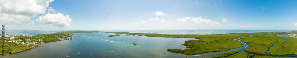 Aerial photo of John Pennekamp Coral Reef State Park Key Largo FL