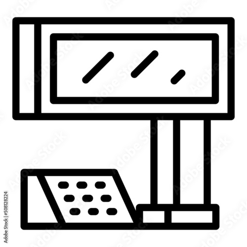 Service pos terminal icon outline vector. Store supermarket. Point self