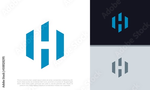 Initials A logo design. Innovative high tech logo template.