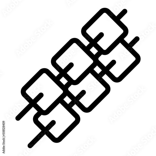 Soya food bbq icon outline vector. Soy tofu. Sauce plant
