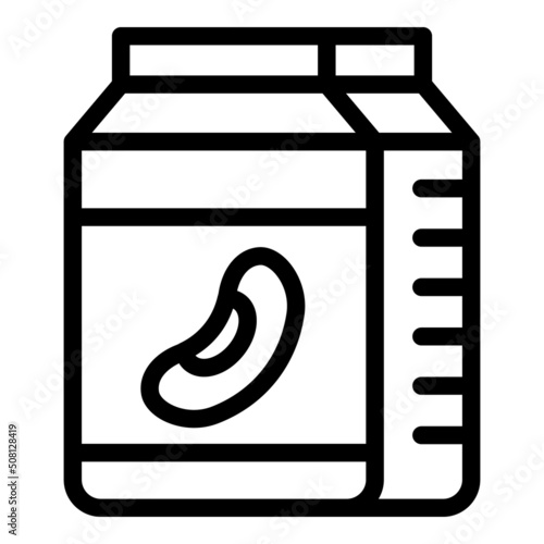 Bean milk icon outline vector. Soy food. Vegetable oil