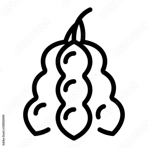 Soybean icon outline vector. Soy food. Bean plant