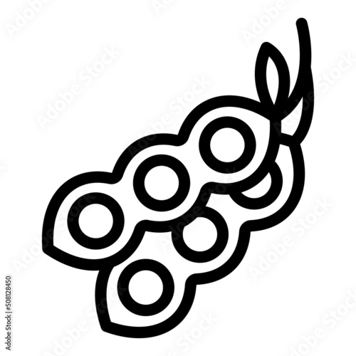 Plant soy icon outline vector. Food soya. Bean miso