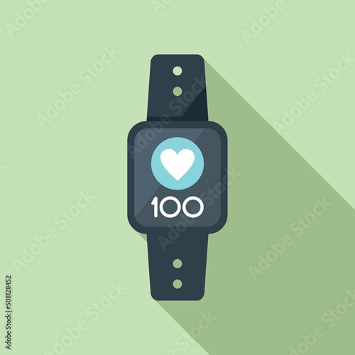 Smartwatch icon flat vector. Smart watch