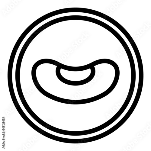 Bean icon outline vector. Soy food. Milk plant