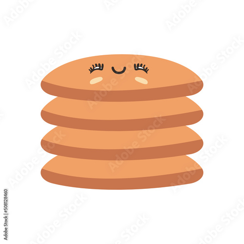 flat kawaii hotcakes design