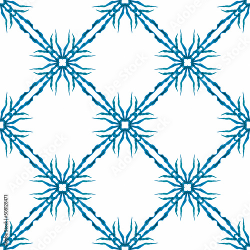 Mosaic seamless pattern. Blue perfect boho chic