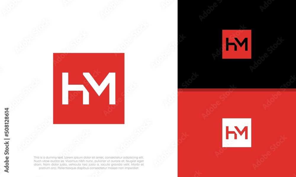 Initial HM logo design. Innovative high tech logo template. Initial HM logo design. Innovative high tech logo template.