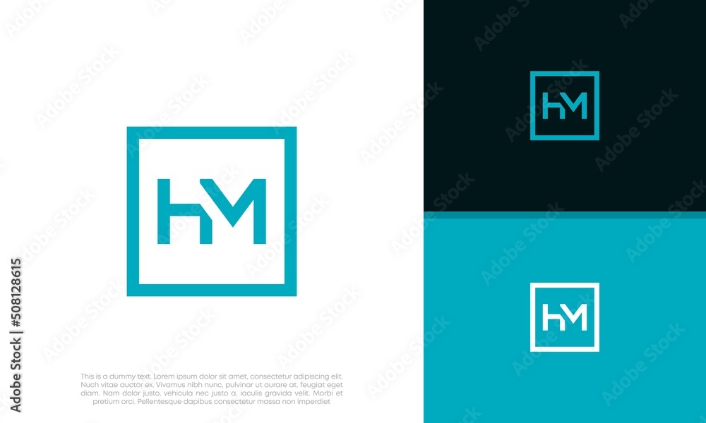Initial HM logo design. Innovative high tech logo template. Initial HM logo design. Innovative high tech logo template.