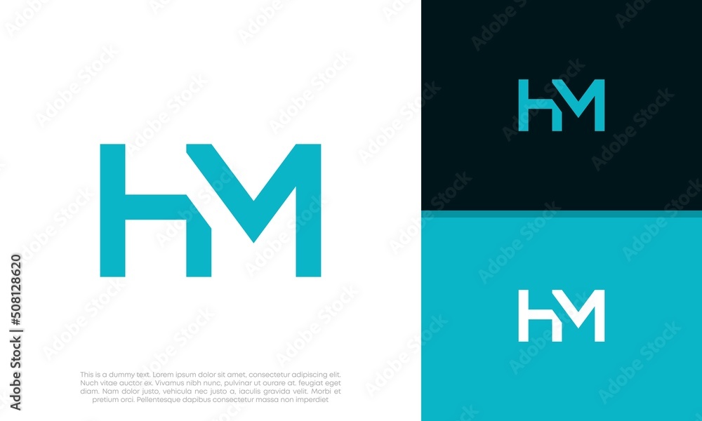 Initial HM logo design. Innovative high tech logo template. Initial HM logo design. Innovative high tech logo template.