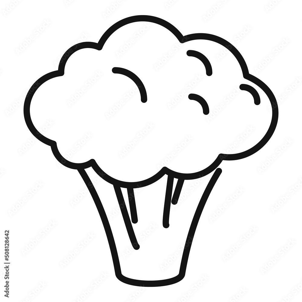 Broccoli icon outline vector. Cabbage food Broccoli icon outline vector. Cabbage food