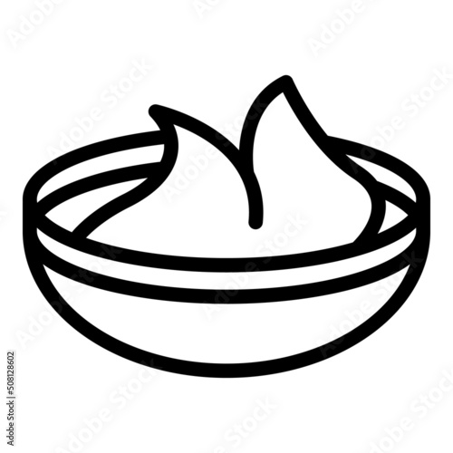 Soy cream icon outline vector. Soya food. Milk tofu