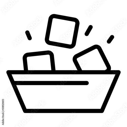 Soy food bowl icon outline vector. Skin plant. Soya milk