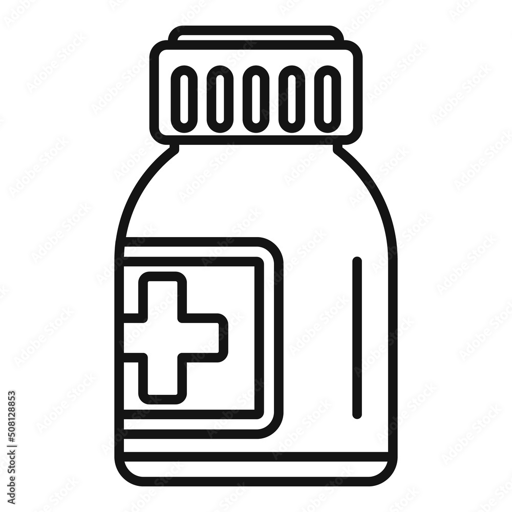 Medical pill jar icon outline vector. Pill jar Medical pill jar icon outline vector. Pill jar