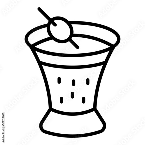 Olive cocktail icon outline vector. Oil food. Virgin extra