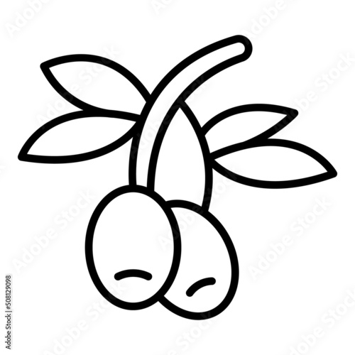 Olive branch icon outline vector. Oil food. Extra virgin