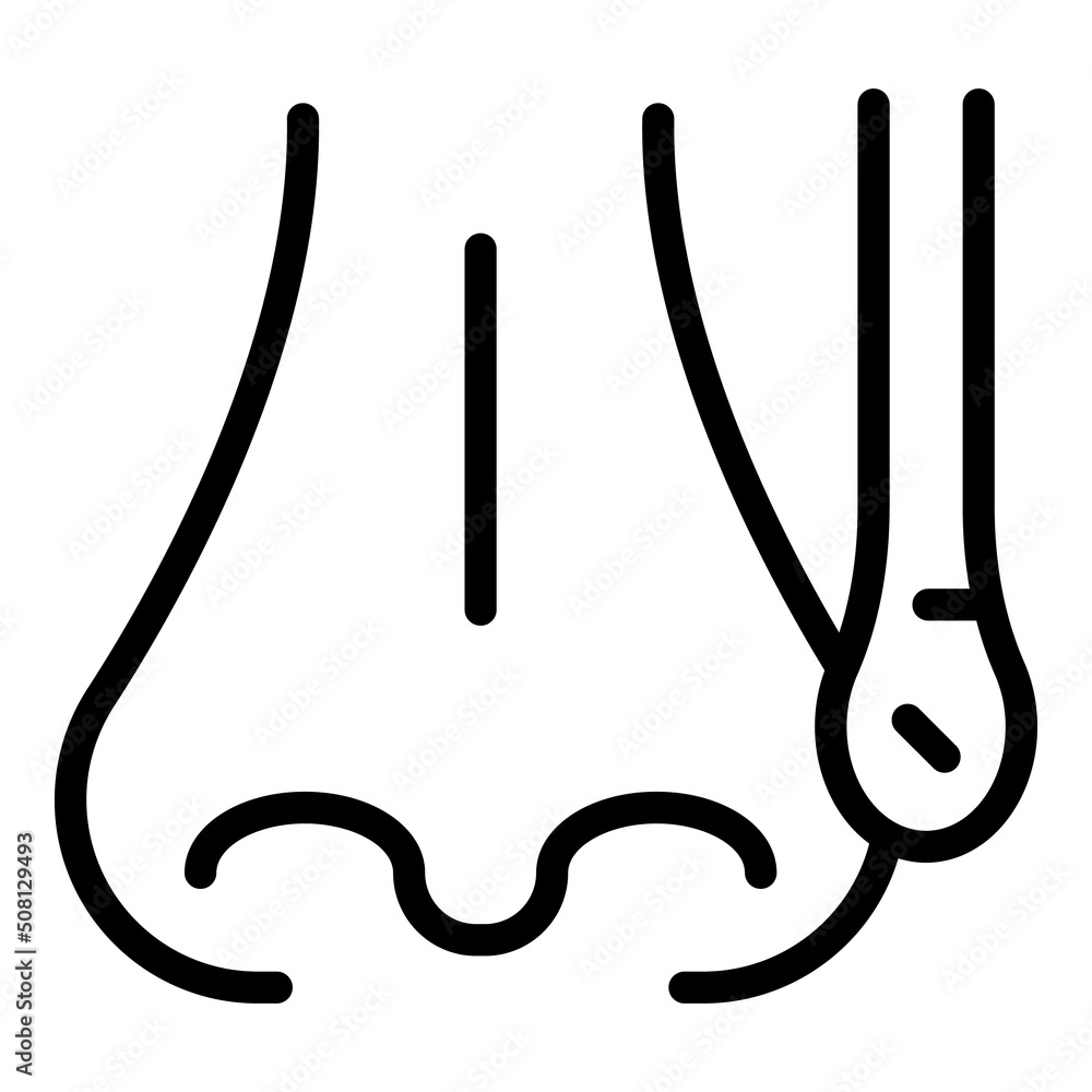 Nasal swab icon outline vector. Test pcr. Health travel Nasal swab icon outline vector. Test pcr. Health travel