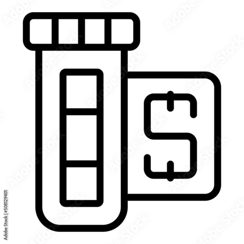 Test tube pcr icon outline vector. Corona health. Covid swab