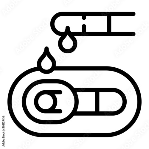 Drop pcr test icon outline vector. Corona health. Covid travel